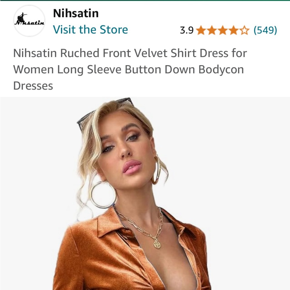 Velvet Ruched Dress - Picture 4 of 4